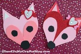 Craft Foam Heart Foxes - Adorable Kid Craft Idea For Valentine's Day!