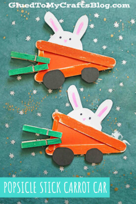 Popsicle Stick Carrot Cars - Kid Craft