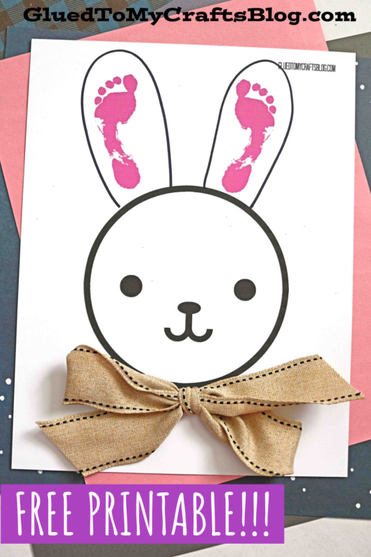 Baby Footprints Bunny Keepsake