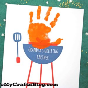 Grandpa's Grilling Partner - Free Handprint Printable