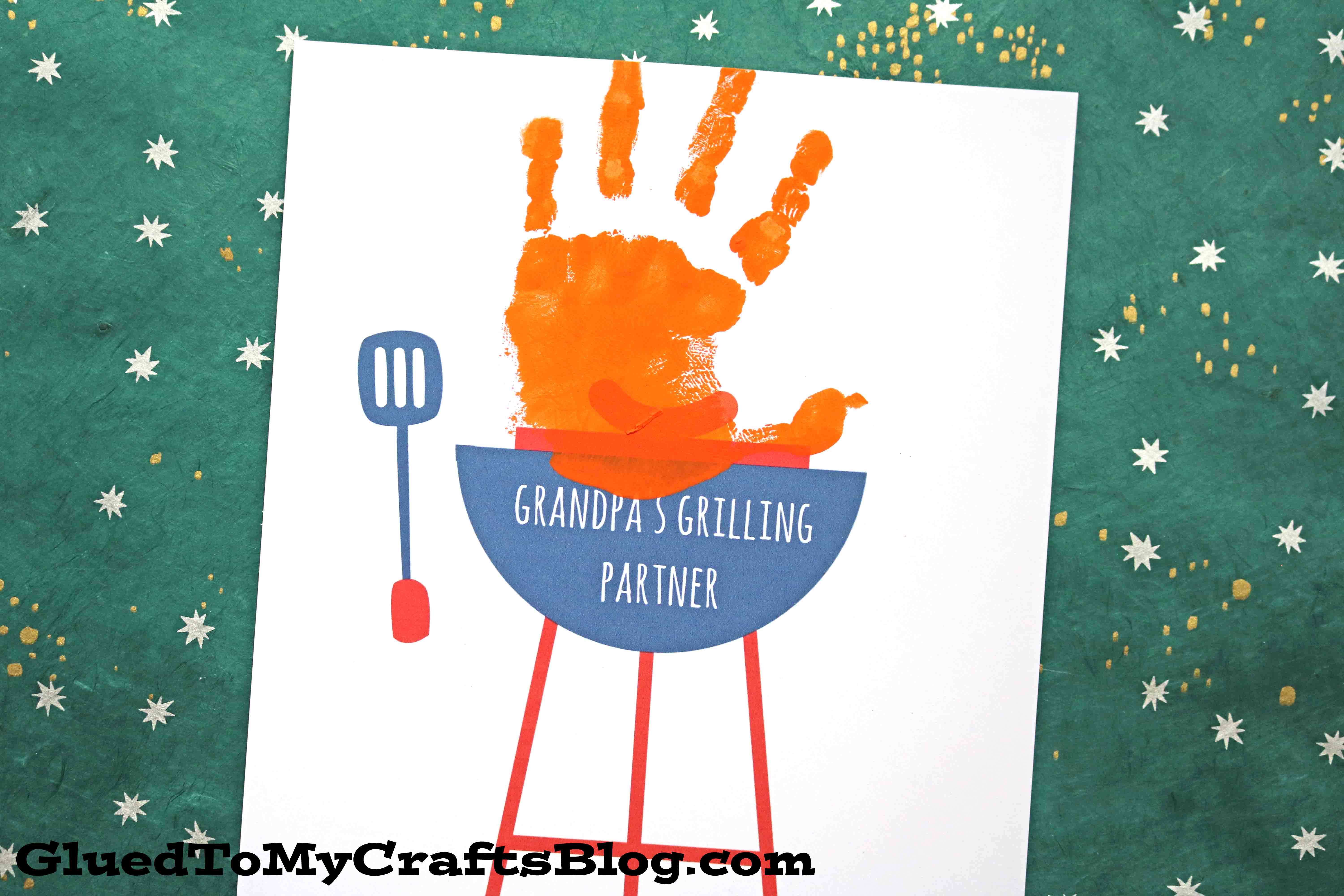 Handprint Grandpa's Grilling Partner Keepsake