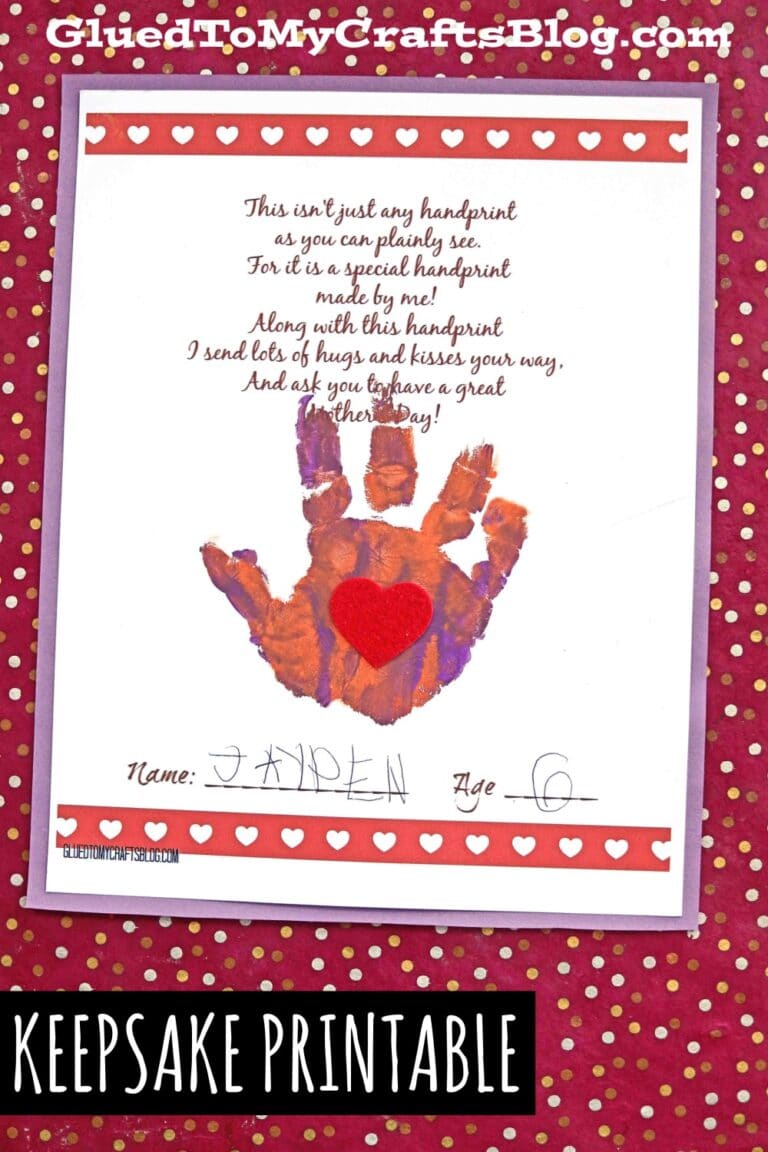 Handprint Mother s Day Poem Keepsake