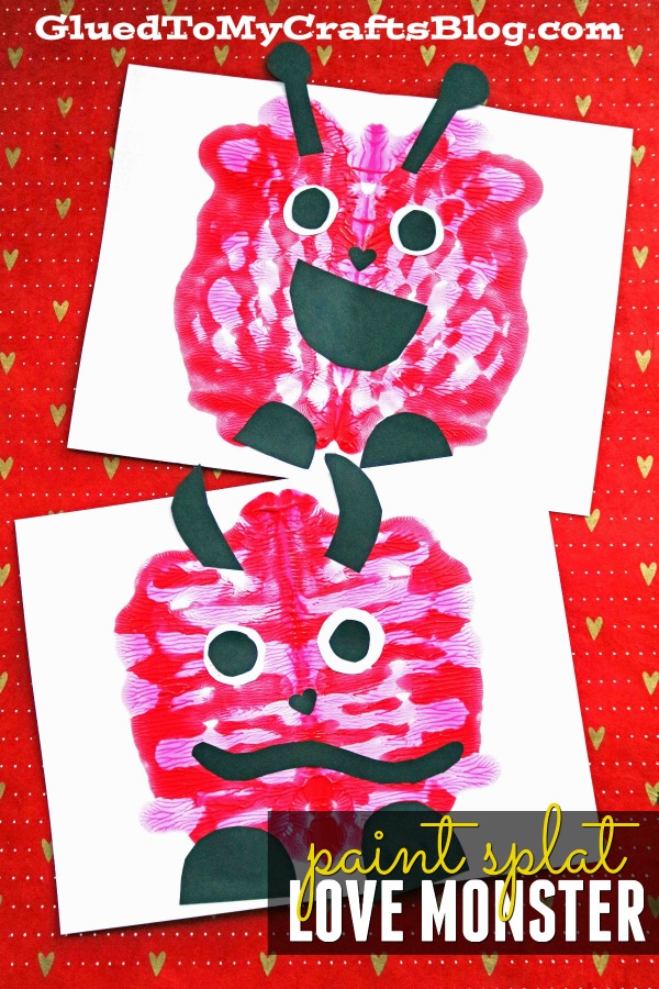 Point Splat Monsters Paper and Paint Splat Monster Craft Idea For Kids