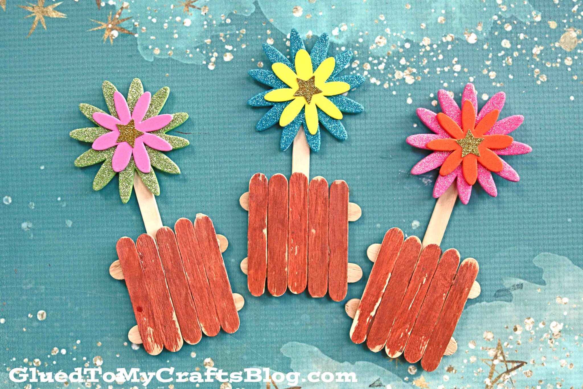 Popsicle Stick Flower Pot