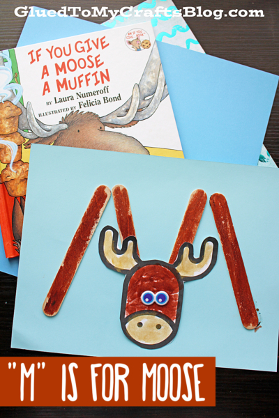 "M" is for Popsicle Stick Moose Craft