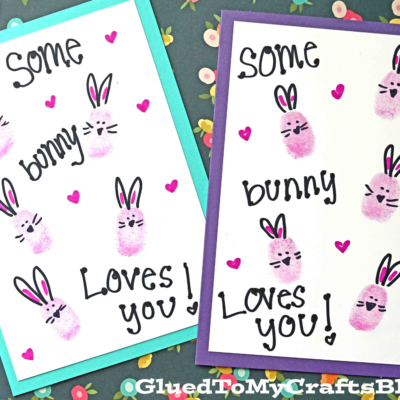 Thumbprint Bunny Cards For Easter