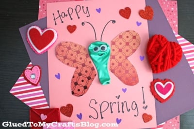 Balloon Butterfly Card Craft Idea