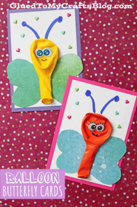Balloon Butterfly Cards For Kids To Make & Gift This Spring