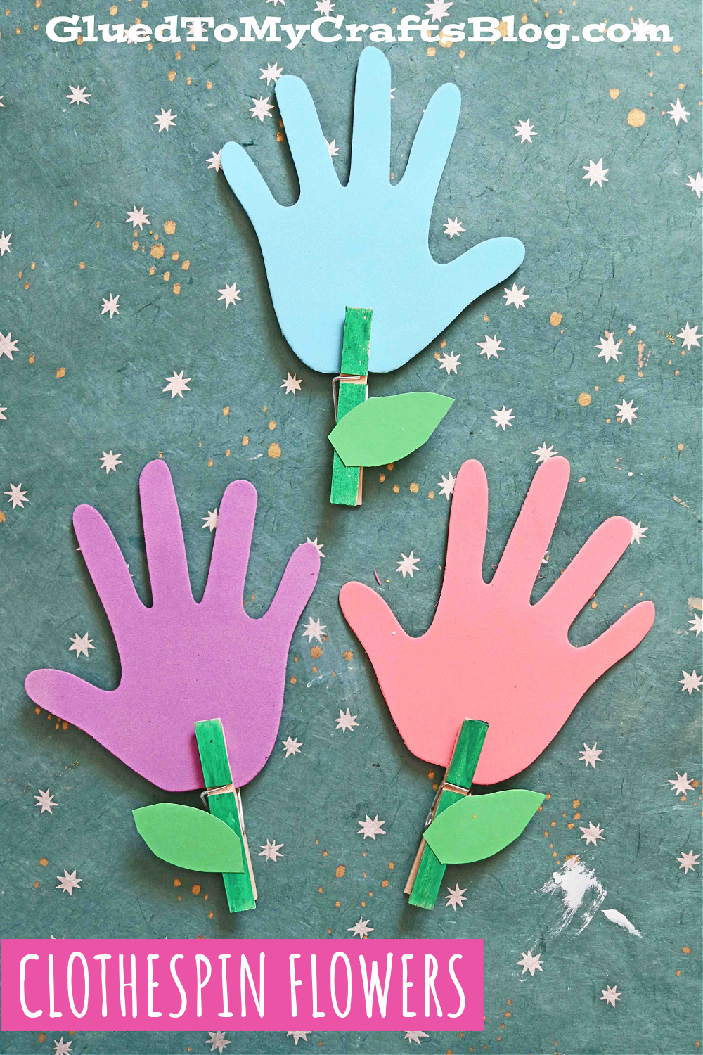 Clothespin Flowers Made With Handprints