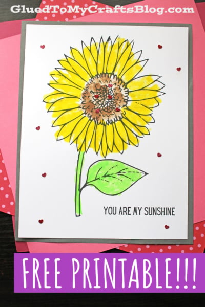 Thumbprint Sunflower Card Craft