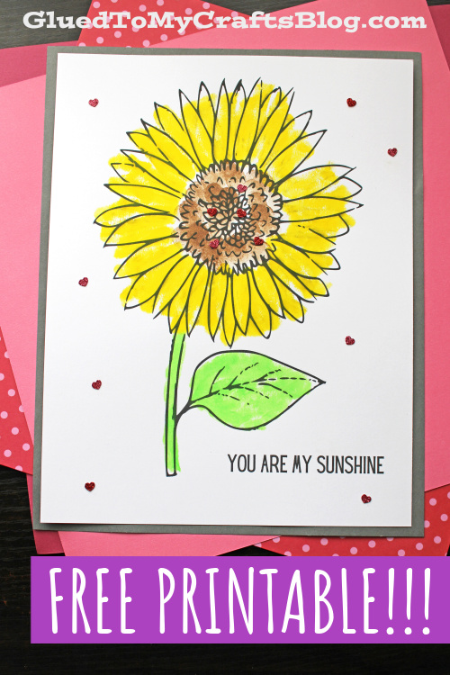 Thumbprint Sunflower Card Craft
