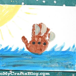 Handprint Boat Canvas - Kid Craft Keepsake