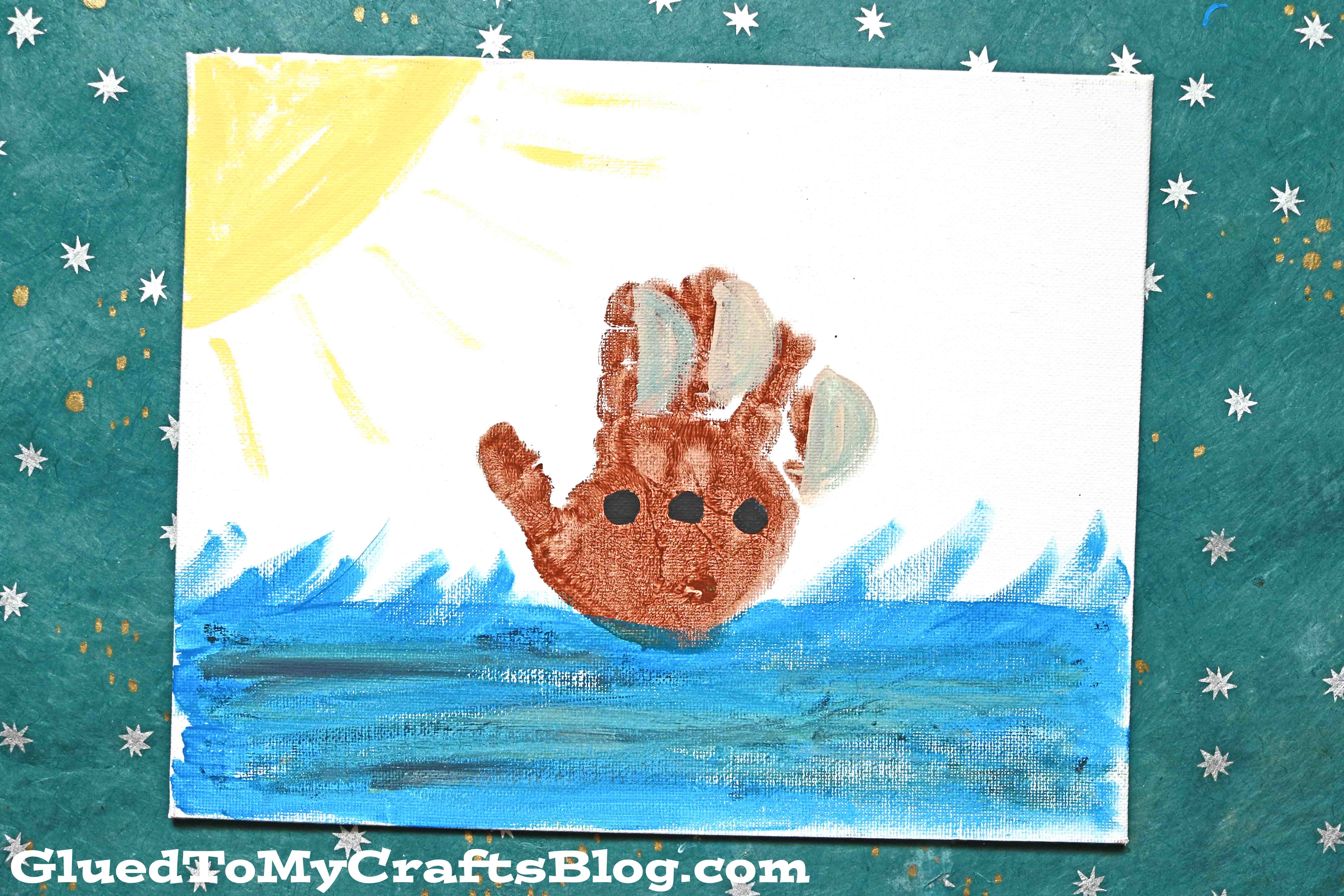 Handprint Boat Canvas - Kid Craft Keepsake