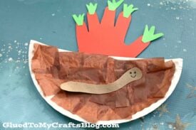 Paper Plate Handprint Carrots In The Garden - Kid Craft