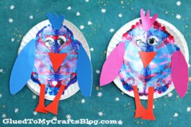 Paper Plate & Paint Splat Bird - Spring Kid Craft Idea