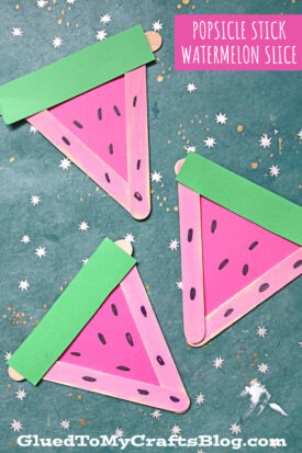 Popsicle Stick Watermelon Slices - Kid Craft