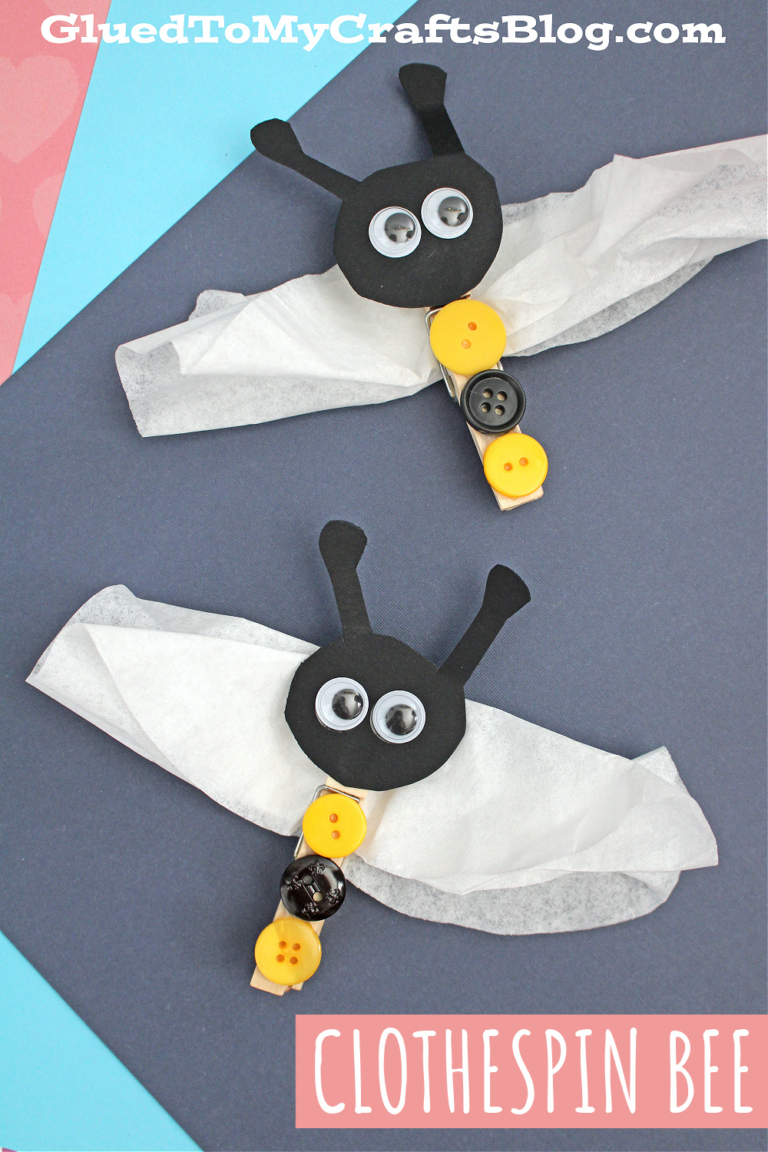 Button & Clothespin Bee Puppet