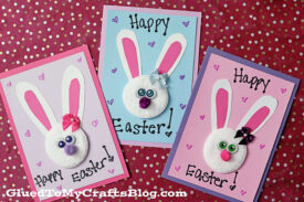 Cotton Pad Bunny Cards - Easter Kid Craft