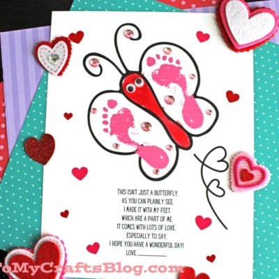 Footprint Butterfly Keepsake Craft