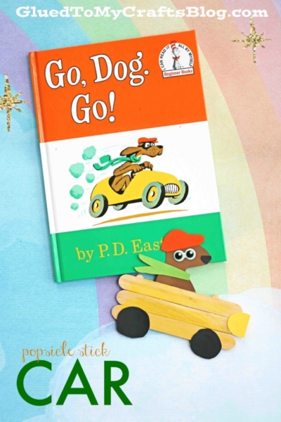 Super FAST Go Dog Go! Popsicle Stick Car - Kid Craft
