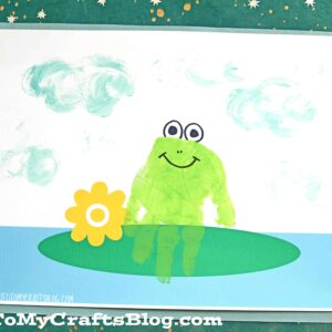 Painted Handprint Frog Keepsake Craft Idea For Kids
