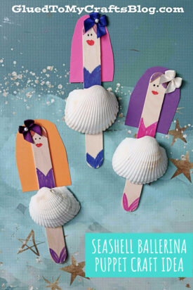 Seashell Ballerina Puppets - Beachy Kid Craft Idea For Summer