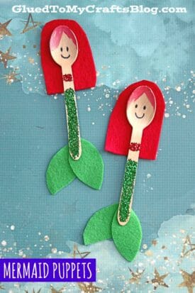 Wooden Spoon Mermaid - Kid Craft Idea For Summer