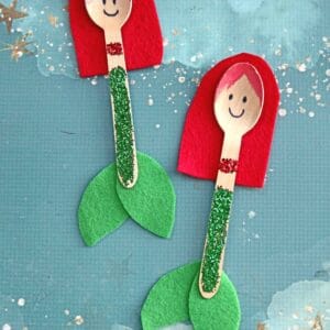 Wooden Spoon Mermaid - Kid Craft Idea For Summer