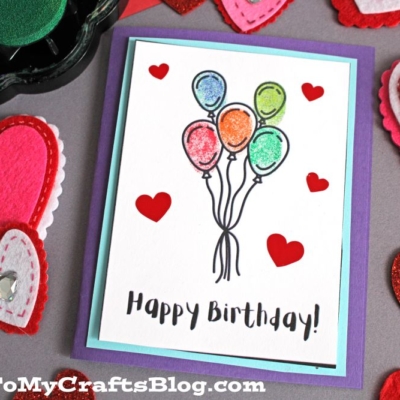 Thumbprint Birthday Balloons Card Craft