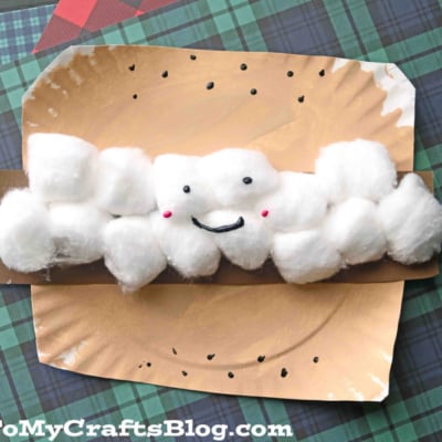 Paper Plate Smores Craft Idea