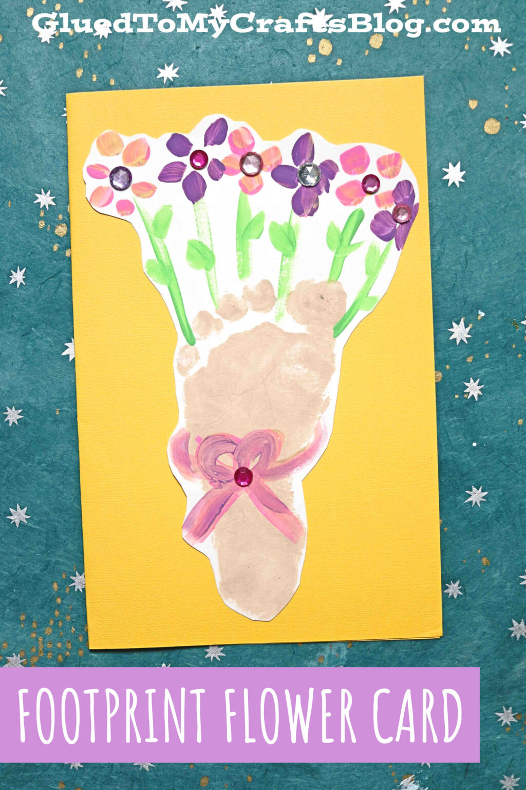 Footprint Flower Bouquet Card