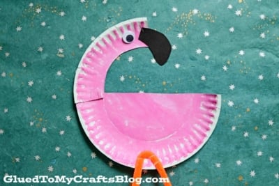 Paper Plate Flamingo Craft Idea