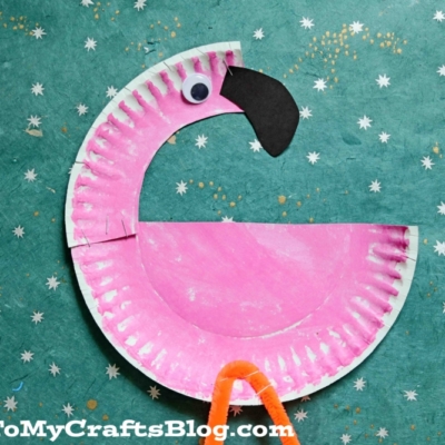 Paper Plate Flamingo Craft Idea