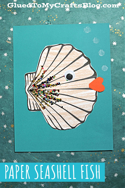 Paper Seashell Fish Art Project For Kids To Tackle This Summer!