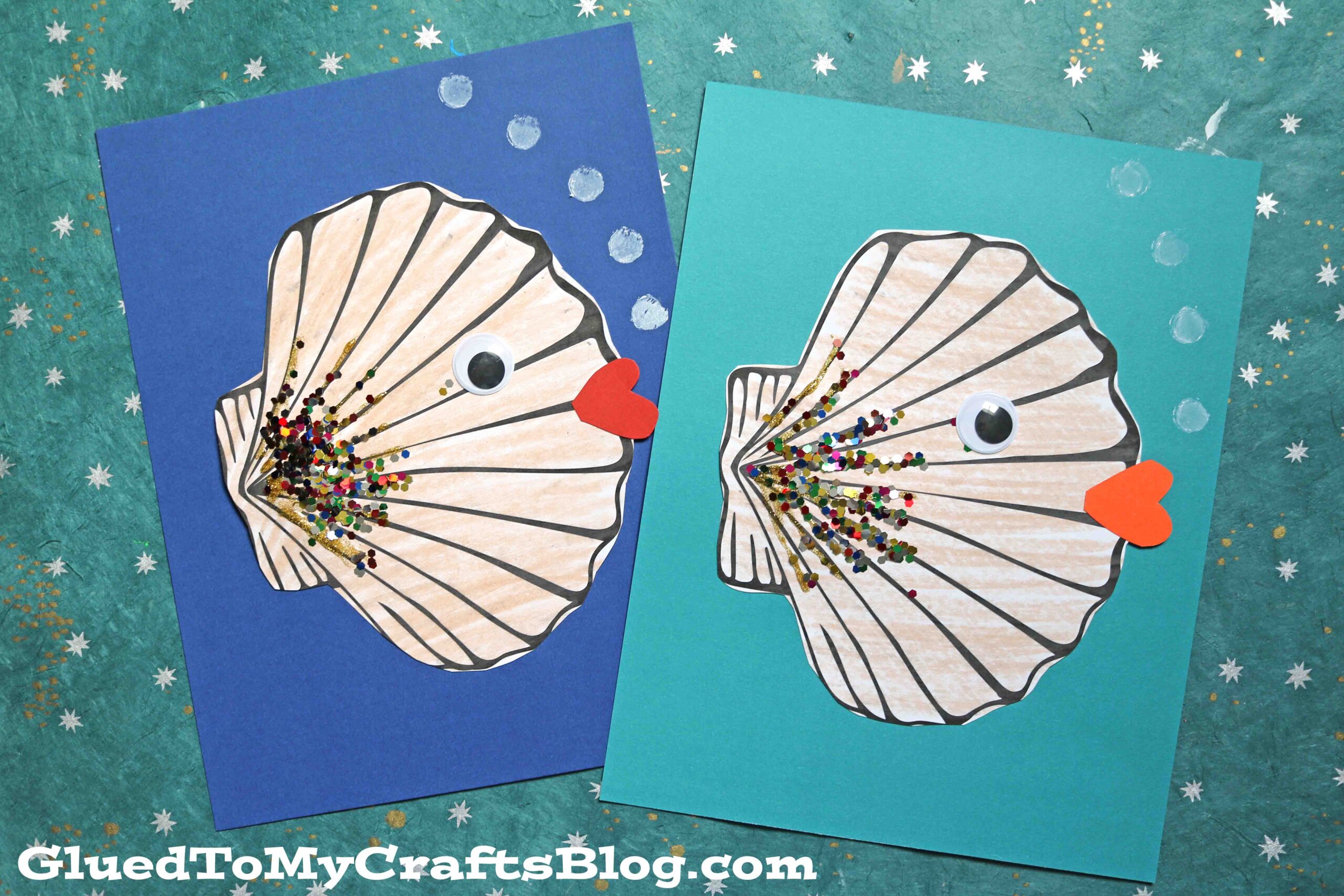 Paper Seashell Fish Craft Idea