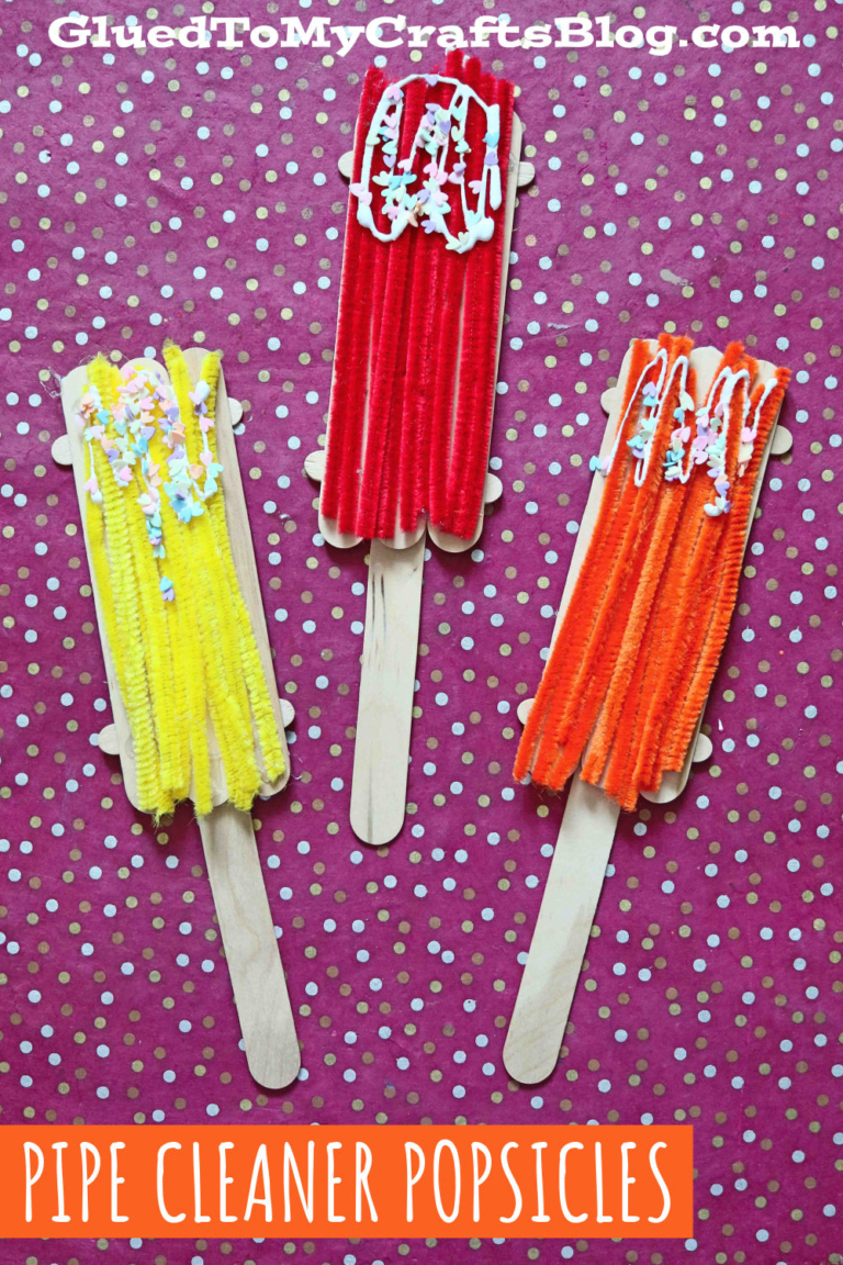 Craft Stick & Pipe Cleaner Popsicles