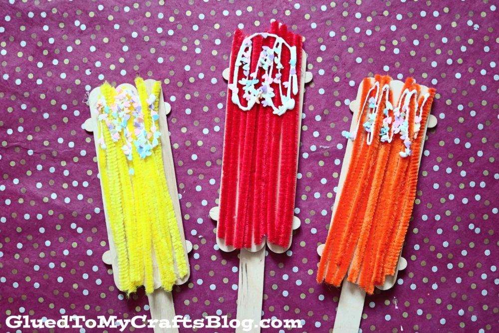 Craft Stick & Pipe Cleaner Popsicles