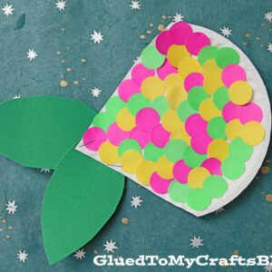 Paper Plate Polka Dot Mermaid Tail - Kid Craft