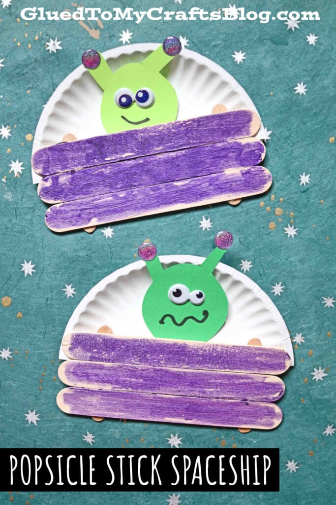 Popsicle Stick Alien Spaceship - Kid Craft