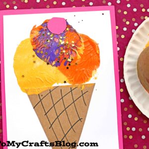 Potato Stamped Ice Cream Cards - Kid Craft For Summer