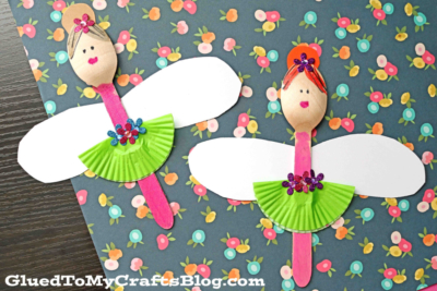 Wooden Spoon Fairy Puppets For Spring