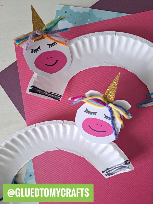 Super Easy Paper Plate Unicorn Craft
