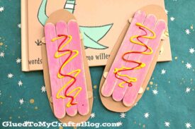 Popsicle Stick Hot Dog - Kid Craft Idea