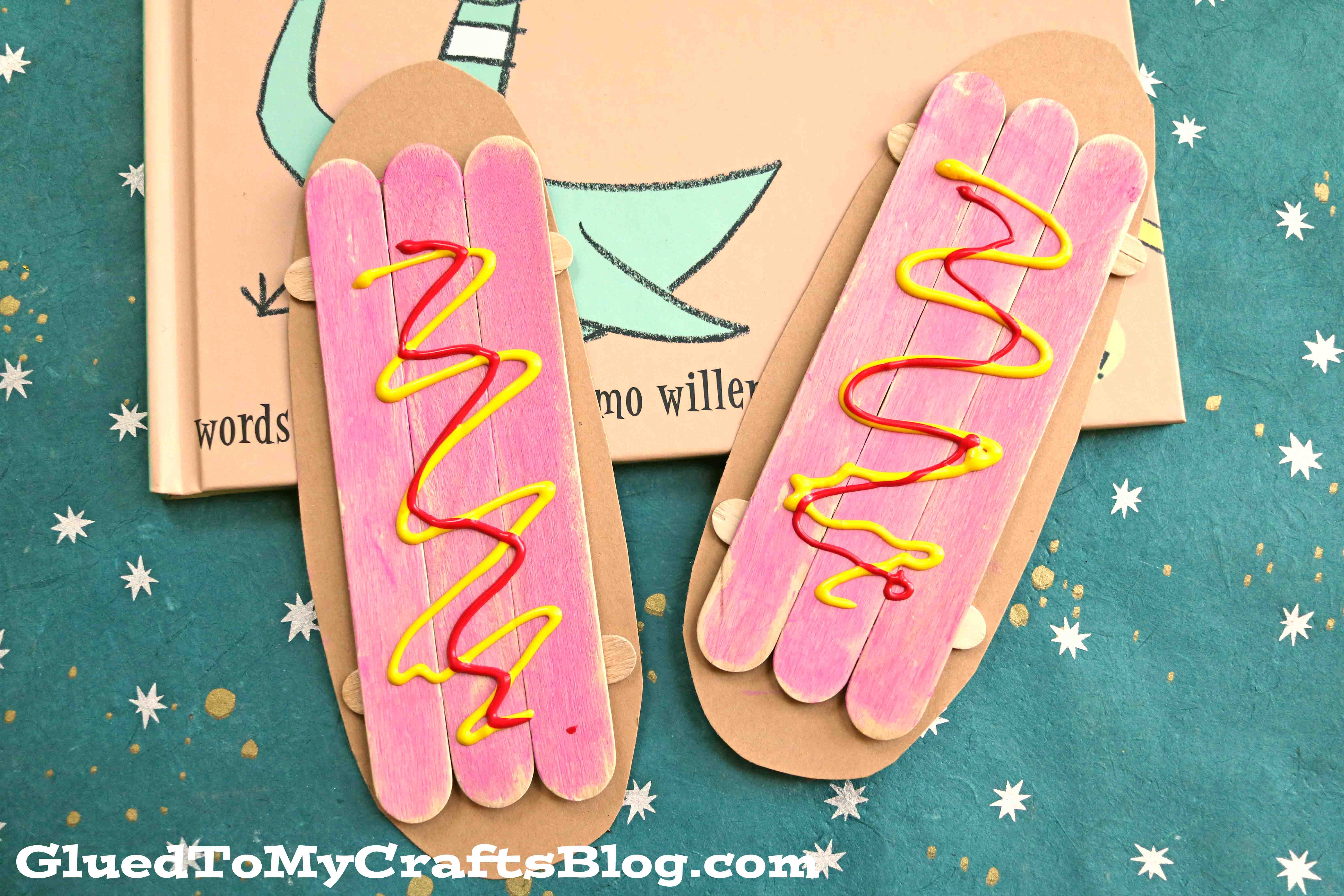 Popsicle Stick Hot Dog - Kid Craft Idea