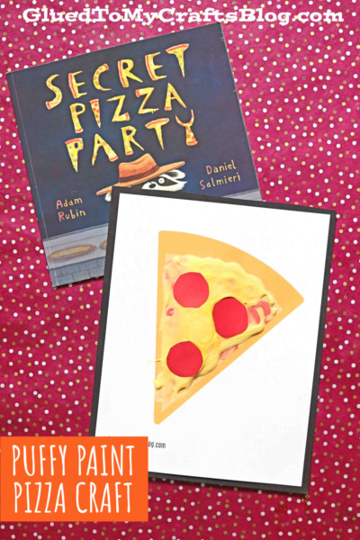 Puffy Paint Pizza Craft Idea For Kids - Free Printable Template Included!