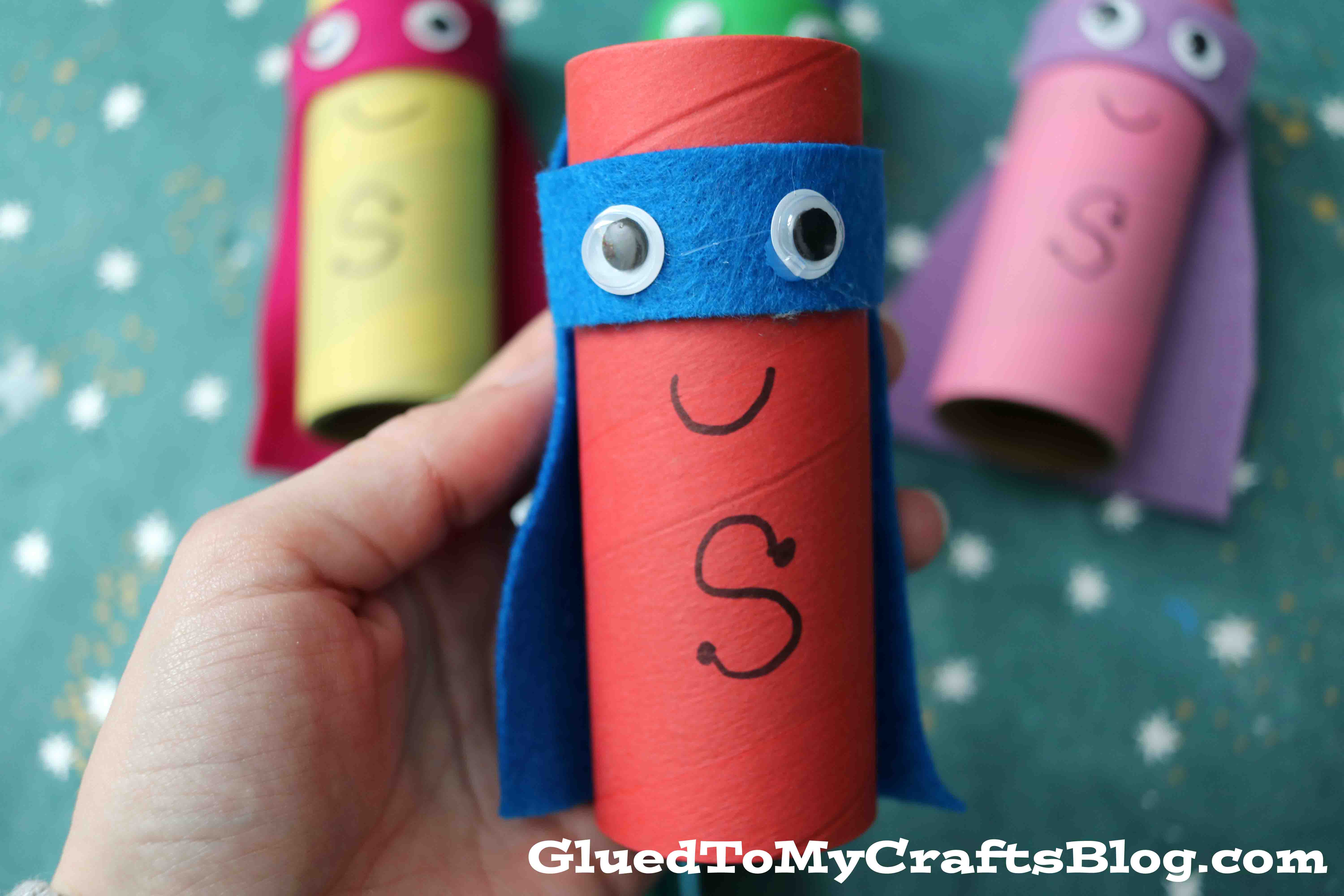 Cardboard Craft Tube Superheroes