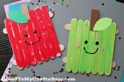 Popsicle Stick Apple Friends - Kid Craft