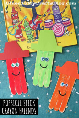 Popsicle Stick Crayon Friends - Kid Craft