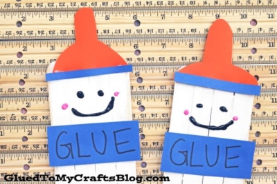 Popsicle Stick Glue Bottle Craft Idea