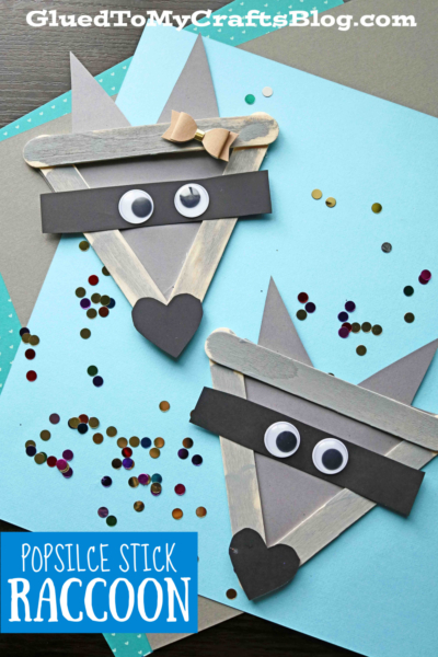 A Kissing Hand - Popsicle Stick Raccoon Craft